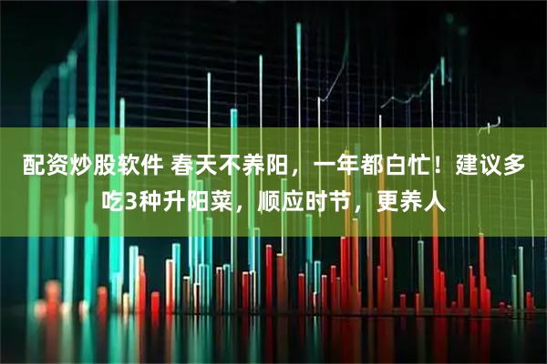 配资炒股软件 春天不养阳，一年都白忙！建议多吃3种升阳菜，顺应时节，更养人